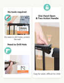 30" Tall Baby Gate for Stairs Doorways - Black