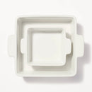 2pc Stoneware Square Baking Dish Set Cream - ™