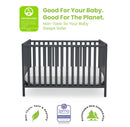 Heartland 4-in-1 Convertible Crib - Charcoal Gray