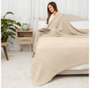 Muslin Cotton Blanket for Adults, Extra Large, King 108" x 90" - Sand