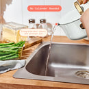 Ceramic Non-Stick Covered Sauce Pan with Strainer Lid - White Icing