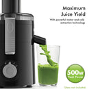 500 W 50 oz 3-Speed Centrifugal Juicer, Black