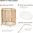 Sleepi Mini Bassinet with Mattress - Natural Wood