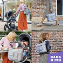 Erin Backpack Diaper Bag - Grey Marl