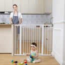 Extra Tall Baby Gate for Stairs and Doorways - White