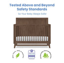Spencer 6-in-1 Convertible Crib - Teak Brown