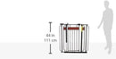 Extra Tall Wide Baby Gate - Black