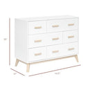 Scoot 6-Drawer Dresser - White/Washed Natural
