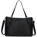 ELLE Luggage Leisure Luxe 33L Vegan Leather Weekender Tote Bag - Black