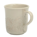 Vintage Lace Ceramic Mug Set - Taupe