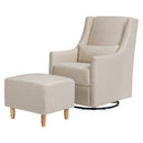 Toco Swivel Glider and Ottoman - Beige