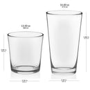 Preston 16 Piece Tumbler and Rocks Glass Set