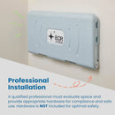 Horizontal Wall-Mounted Changing Station - Blue/Grey Speckled