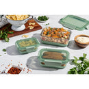 6-Piece Glass Food Storage Set - Green