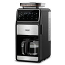 10-Cup Drip Coffee Maker With Built-in Grinder - Silver & Black