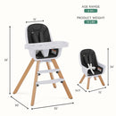 Zoodle 3-in-1 High Chair - Black