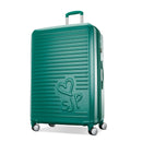 Large Checked Spinner Suitcase - Emerald