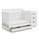Hadley 5-in-1 Convertible Crib and Changer with Drawer - White