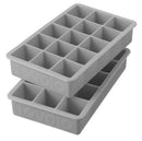 Set of 2 Perfect Cube Ice Tray Set Oyster Gray