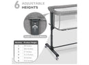 Baby Bassinet 2 in 1 Bedside Sleeper - Dark Gray