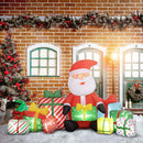 4.4' Inflatable Santa Claus and Gift Boxes w/ White LED Lights