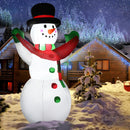 6 Feet Inflatable Christmas Snowman With LED Lights Blow Up Outdoor Yard Decoration