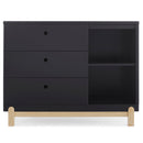 Poppy 3 Drawer Dresser With Cubbies and Interlocking Drawers