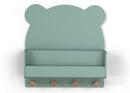 Brannan Bear Wall Shelf With 4 Hooks - Sage Green