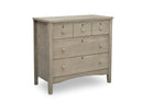 Farmhouse 3 Drawer Dresser With Changing Top and Interlocking Drawers