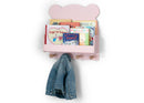 Brannan Bear Wall Shelf With 4 Hooks - Pink