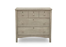 Farmhouse 3 Drawer Dresser With Changing Top and Interlocking Drawers