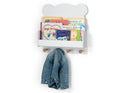 Brannan Bear Wall Shelf With 4 Hooks - White