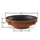 Fire Pit Art - Emperor 37" Carbon Steel Round Fire Pit