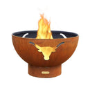 Fire Pit Art - Long Horn 36" Carbon Steel Fire Pit