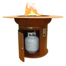 Fire Pit Art - Saturn 41" Carbon Steel Fire Pit with Lid