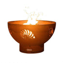 Fire Pit Art - Sea Creatures 36" Carbon Steel Fire Pit
