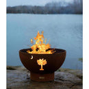 Fire Pit Art - Tropical Moon 36" Carbon Steel Round Fire Pit