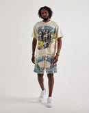 First Row Cropped Lost Utopia Rhinestone Tee