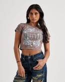 First Row Rhinestone Baby Tee