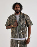 First Row Rhinestone Canvas Shirt