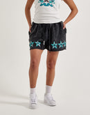 First Row Washed Rhinestone Star Shorts