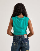 First Row Cropped Muscle Tank Top