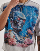 First Row Cropped Lost Utopia Rhinestone Tee