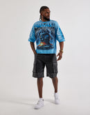 First Row Cropped Fear Rhinestone Tee