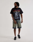 First Row Cropped Lost Utopia Rhinestone Tee