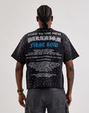 First Row Cropped Eagle Rhinestone Tee