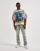 First Row Cropped Fearless Rhinestone Tee