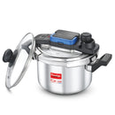 Prestige Svachh Flip-on 5 Litre Stainless Steel Pressure Cooker with Glass Lid