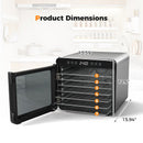 7 Stainless Steel Trays Dryer With 1-24H Timer and 30-75¡æ Temperature-Silver