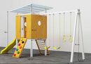 Forest - Modern Backyard Outdoor Swing Set 2 Swings and Trapeze Bar